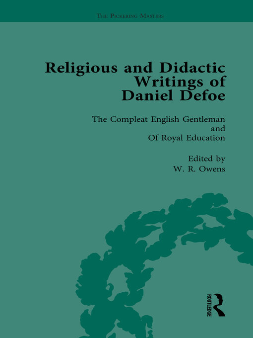 Title details for Religious and Didactic Writings of Daniel Defoe, Part II vol 10 by P N Furbank - Available